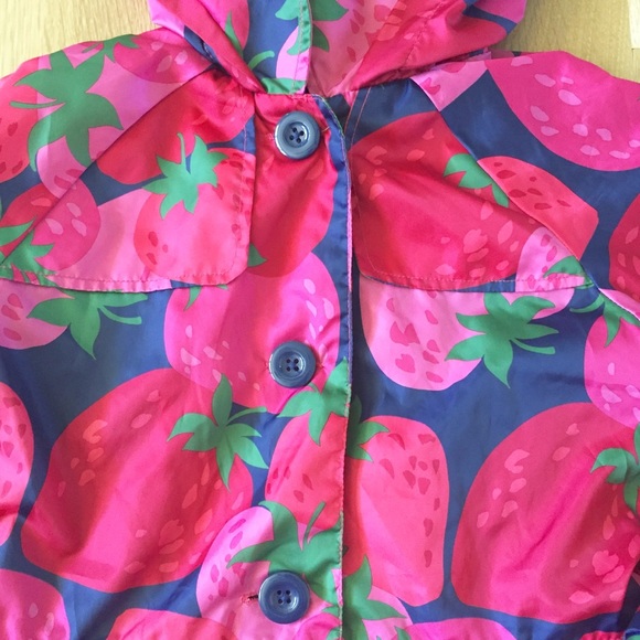 Berry Beautiful StrawberryCrazy 8 Raincoat🍓💙💗 - Picture 3 of 6